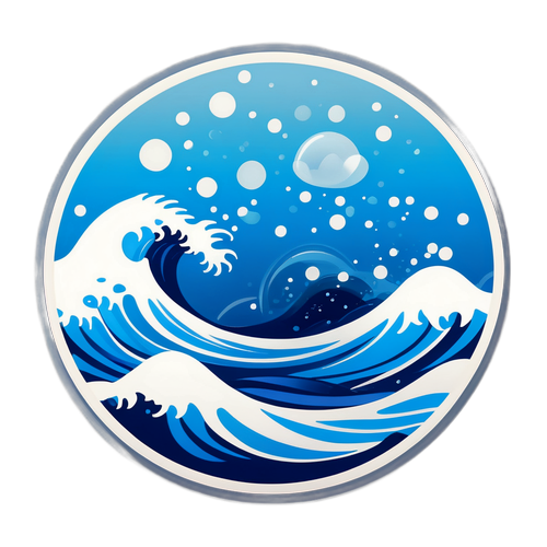 आरामदायक नीला स्टिकर