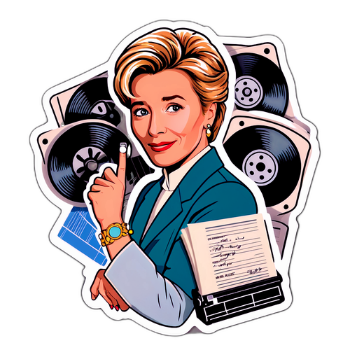 Elegancki naklejka z Emmą Thompson