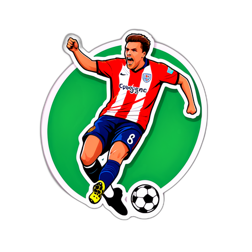 Sticker cầu thủ bóng đá ghi bàn