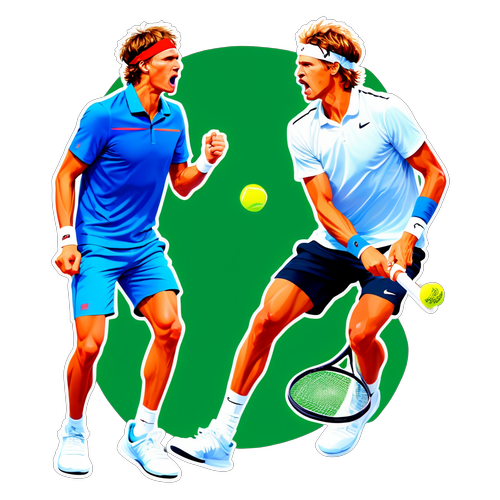 Jannik Sinner e Alexander Zverev em um Intensivo Jogo de Tênis