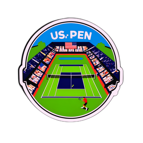 Nhãn dán quảng bá sự kiện US Open 2025