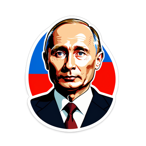 Patriotism și Putere: Sticker cu Vladimir Putin