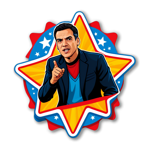 ¡La Estrella de Pedro Sánchez Brilla por la Justicia! Descubre el Sticker que Está Revolucionando el Activismo