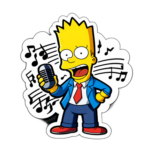Sticker van Bart Kaëll die zingt