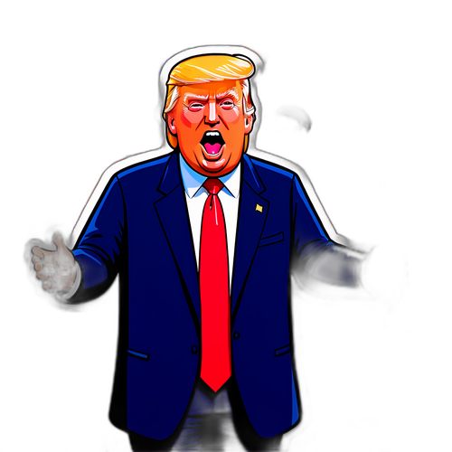 Donald Trump Cartoon Mikrofon
