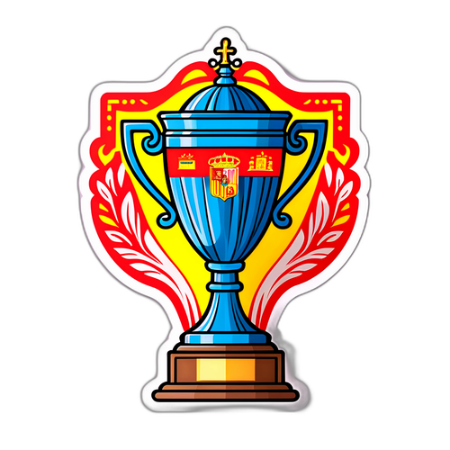 Sticker cu trofeul stylizat pentru Copa del Rey