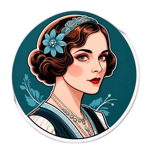 Elegancki portret Heleny Englert z lat 20-tych