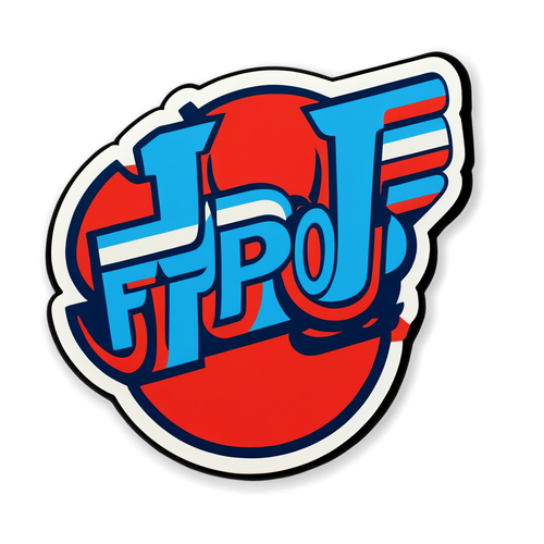 Logo der FPÖ in Blau und Rot mit einem politischen Slogan