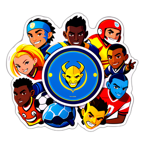 สติ๊กเกอร์ตัวละครอวตารในสนามฟุตบอล