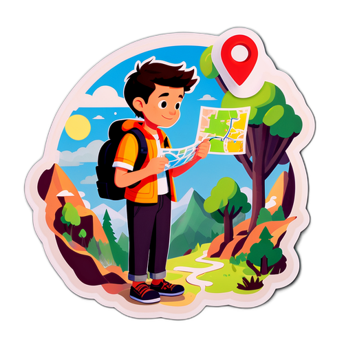 地図を見ているキャラクター