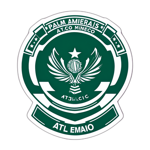 Muundo wa Sticker wa Hisia za Mpira wa Palmeiras vs Atlético Mineiro