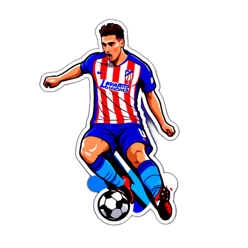 Sticker Pemain Levante UD Menendang Bola