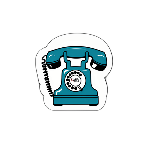 Retro Telefon med 'Hello?'