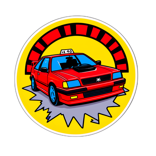 Waarschuwingssticker voor E40 ongeluk