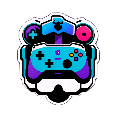 Diseño de un logo estilizado de Twitch con elementos de videojuegos