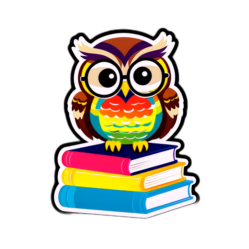 Matalinong Kuwago sa mga Makulay na Aklat