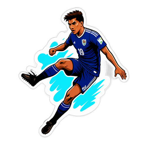 Adesivo Criativo do Jogador Erick Pulgar