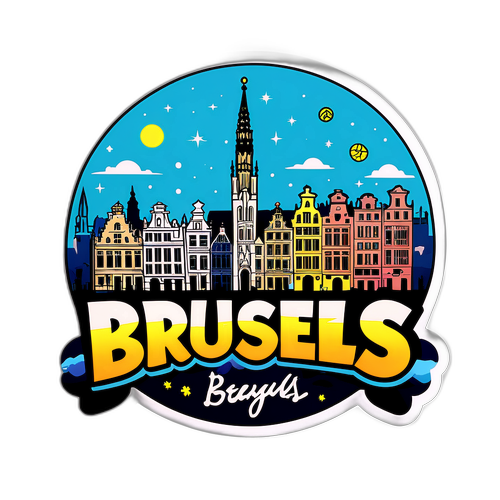 Brusselse Skyline Sticker