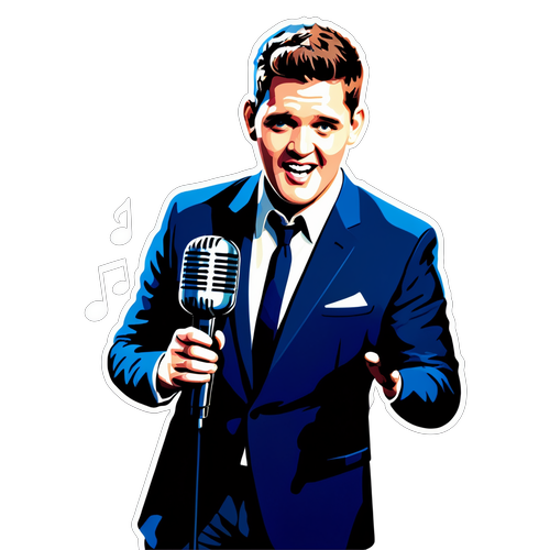 Et charmerende klistermærke af Michael Buble