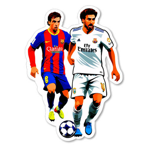 Sticker El Clasico Pemain Real Madrid dan Barcelona