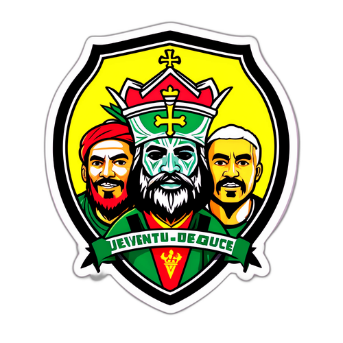 Autocollant vibrant représentant la rivalité entre Juventude et Vasco da Gama