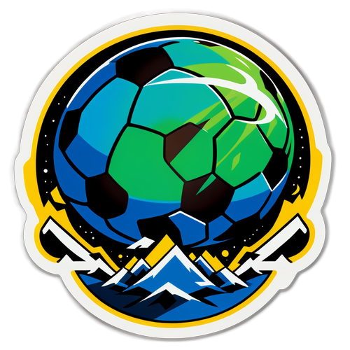 Sticker für Bodo / Glimt mit Fußball und Nordlichtern