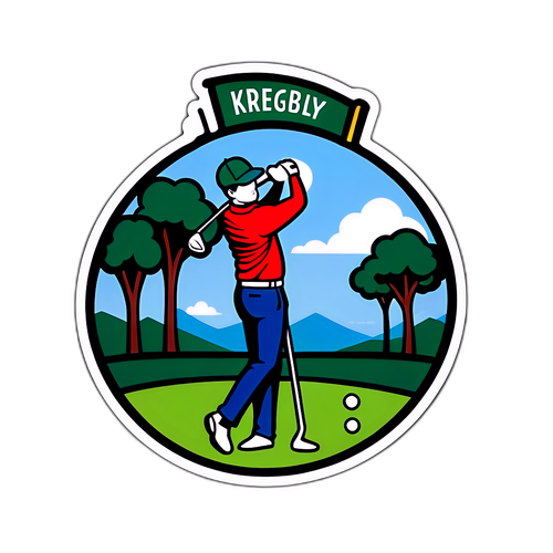 Sticker som hedrar Keegan Bradleys golfprestationer