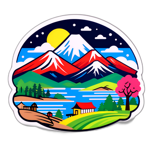 苫小牧町の自然を表現した風景デザイン