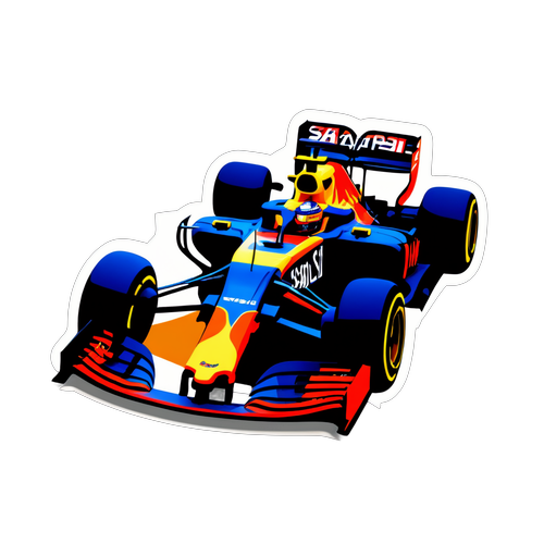 Max Verstappen i Sæsonens Vildeste Oplevelse: Sao Paulo Grand Prix Sticker Med Sprudlende Farver!