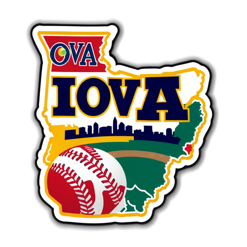 Iowa Loves Baseball Sticker