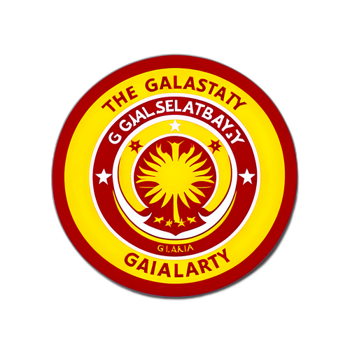 โลโก้ของกาลาตาซารายพร้อมข้อความสนับสนุนทีมในสีแดงและเหลือง