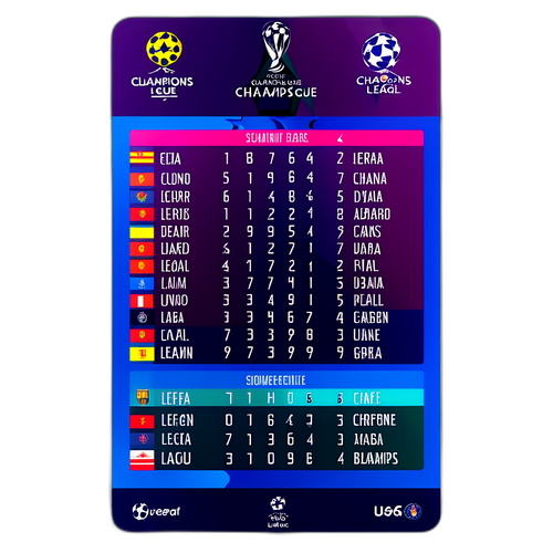 คะแนนในตารางยูฟ่าแชมเปียนส์ลีก