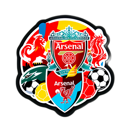 Arsenal és Liverpool logók fúziója