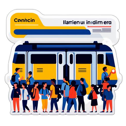 Makulay na Plataporma ng LRT 2 na may Motivational Quote