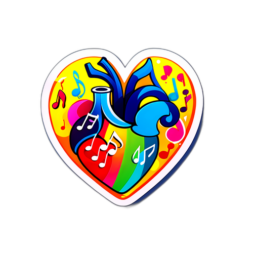 Fargerik hjerteformet design for Jamel