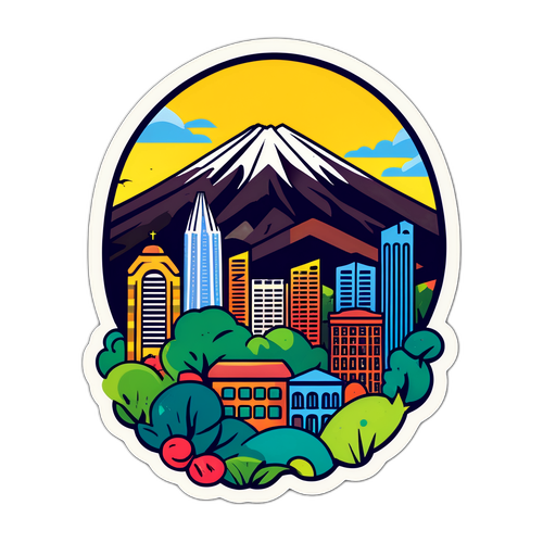 Sticker ilustrativo de Medellín