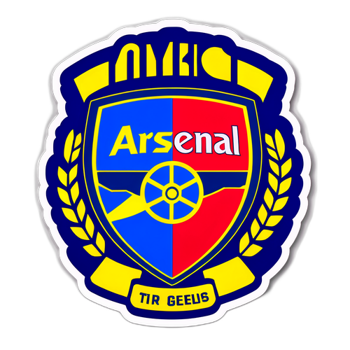 아스널과 리즈 매치를 위한 팬 티셔츠 스티커 디자인