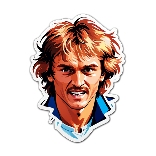Sticker die de kracht en passie van Alexander Zverev uitstraalt