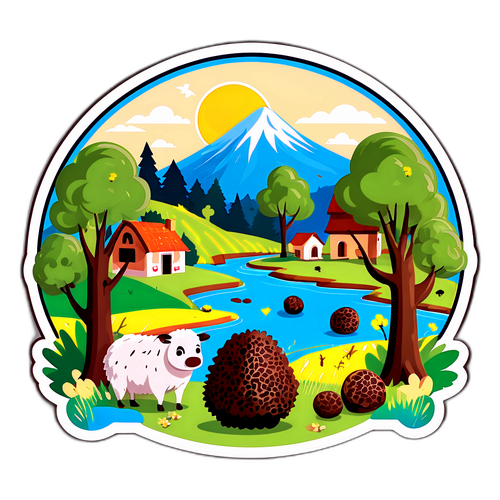 Paesaggio di Acqualagna con Tartufo