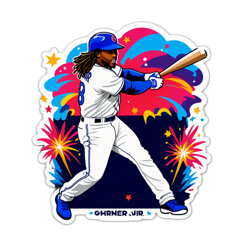 Vibrant Home Run Celebration Sticker