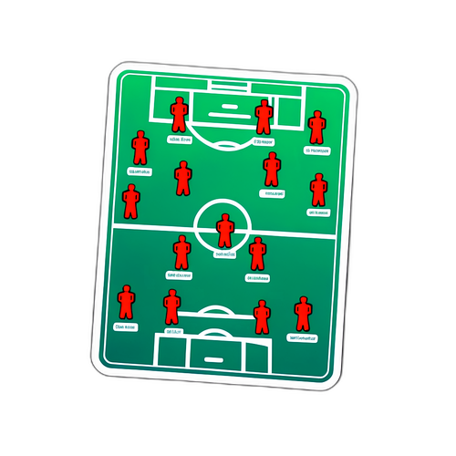 Sticker cu schema tactică de fotbal