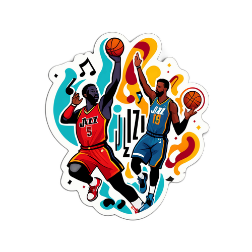 Jazz vs Heat Dynamic Game Sticker