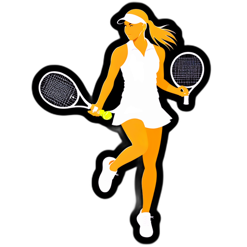 Minimalist tennisdesign av Anna Kournikova
