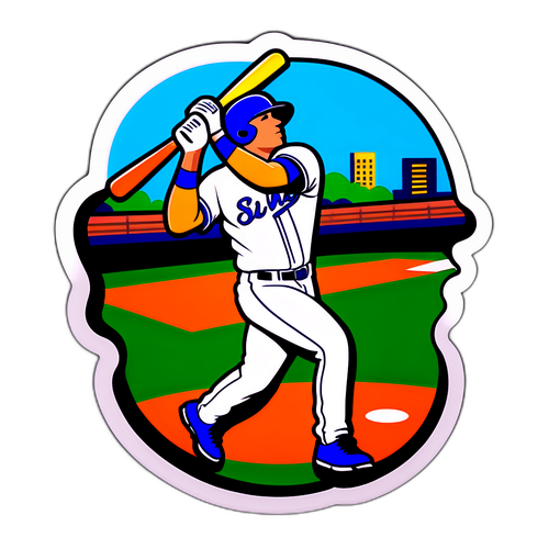 Playful Home Run Sticker