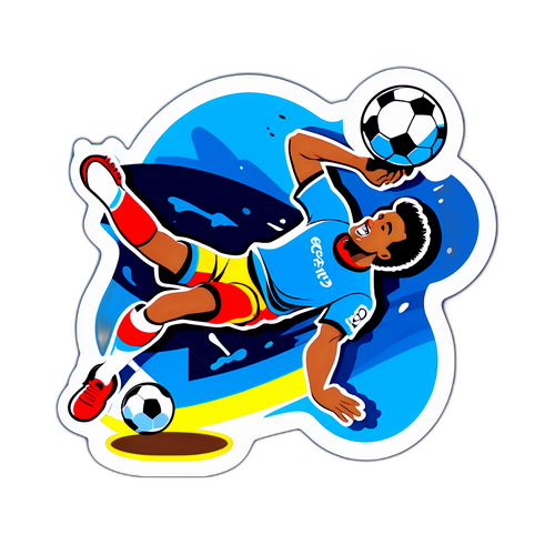 लीग कप इवेंट के लिए एक खेल भावना वाला स्टिकर