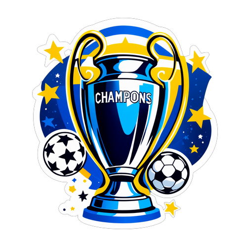 Fotballfeber: Champions League-trofeet Omgitt av Stjerner og Spenning!