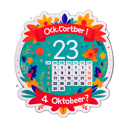 Sticker Kalender Meriah 4 Oktober 2025