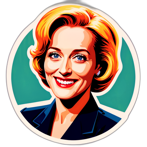 Retro filmplakát Gillian Andersonnal