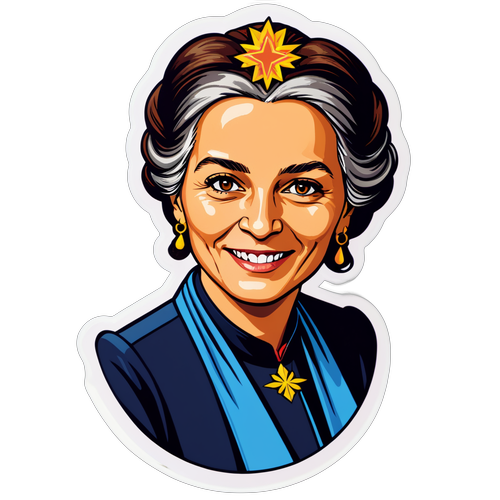 A sticker representing the spirit of Ildikó Lendvai