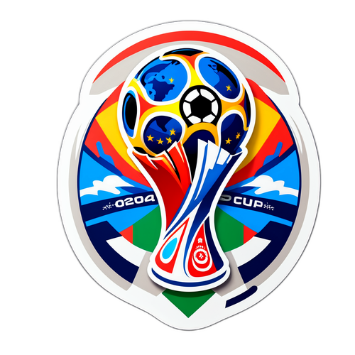 Retro stílusú matrica a 2026-os Világkupáról